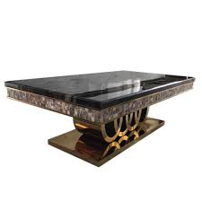 If you want to start your gathering off right, there are two surefire places to do it: Contemporary High End Glossy Black Shine Marble Coffee Table My Aashis
