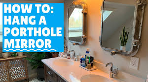 Bath vida tiano bathroom cabinet double mirror wall mounted stainless steel modern storage cupboard. How To Hang A Porthole Mirror Youtube