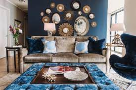 Home Blue Accent Walls Room Inspiration Transitional Living Rooms