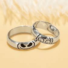 Check spelling or type a new query. Personalized Lovely Jack Skellington And Sally Couple S Band Set Rings Rosefeels