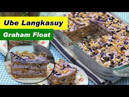 Ube Langkasuy Graham Float Recipe No Baking Required For This Fruity Licious Chilled Dessert Just Laye Float Recipes Condensed Milk Recipes Chilled Desserts