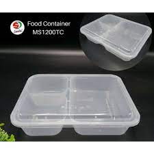 Our company is one of the best in malaysia we give all the. 50pcs Plastic Container Ms1200ts 3 Compartment Container With Lid Shopee Malaysia