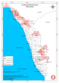 Cities, places, streets and buildings on the sattellite photo map. Hazard Maps Kerala State Disaster Management Authority