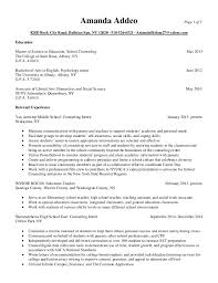 school counseling resume spring 2015
