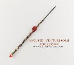 The Tyrant Wand Rose And Gold Vine Wand With Dome And Red Acrylic Crystal Chips Wands Witch Wand Harry Potter Wand