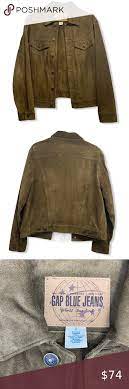 Gap Vintage Suede Leather Jacket Gap Denim Jacket Vintage Suede Suede Leather