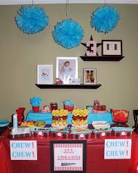 Birthday Party For 3 Year Old Boy Near Me Train Theme Food Railroad Train Themed Birthday Party For 3 Year Old Boy Food Display Toddler Birthday Party Birthday Parties Trains Birthday Party
