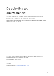 Werkstuk Verslag Opleiding Tot Duurzaamheid De Opleiding Tot Duurzaamheid Hoe Heeft De Keuze Studeersnel