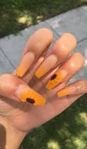 Orange, yellow, brown, and green make beautiful nail designs. Cute Easy Nail Designs For Fall Nail And Manicure Trends