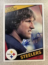 Steve August Autographed Custom 1984 Card Pittsburgh Steelers A-182