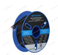 BNTECHGO 26 Gauge Silicone Ribbon Cable Copper Wire 5P Flat Cable, 26 AWG Flexible Soft Silicone Rubber Parallel Wire, Stranded Tinned Copper Wire, 5 ...
