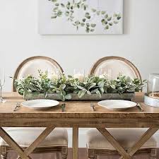 Green Eucalyptus Galvanized Centerpiece Dining Room Table Centerpieces Farmhouse Table Centerpieces Dining Table Centerpiece