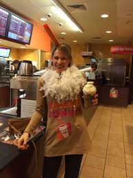 Homemade Dunkin Donuts Coffee Coolatta Costume For Halloween Donut Halloween Costume Dunkin Donuts Costume Donut Costume