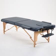 70cm Wide 2 Fold Wood Massage Table Bed W Carry Case Salon Furniture Folding Portable Thai Body Spa Massage Tab Salon Furniture Massage Table Spa Massage Table