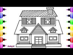 How To Draw House For Kids And Art Coloring Book With Colored Marker Youtube Kids Coloring Books Coloring Books Unicorn Coloring Pages