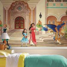 Roommates 72 In X 126 In Disney Princess Elena Of Avalor Xl Chair Rail 7 Panel Prepasted Mural Jl1434m The Home Depot Princess Elena Of Avalor Disney Wall Murals Disney Princess Elena
