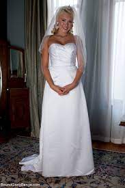 Blonde bride Katie Summers doffs her wedding dress & poses topless in  lingerie - PornPics.com
