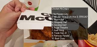 The disappearance of the chicken mccrispy mcdonald's mccrispy suddenly disappeared in 2002. Chicken Mccrispy Secretly Launched Singapore Atrium Sale Facebook