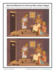 Check spelling or type a new query. God Was With Joseph Spot The Differences Bible Activities For Children