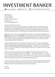 Investment Banking Cover Letter Example Writing Tips