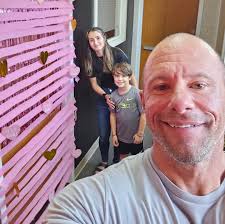 This team decorated the office for Christina's birthday this week and  celebrating her baby