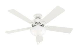 52 inch white ceiling fan with light. Hunter 50908 52 Inch 5 Blade Swanson Fresh White Ceiling Fan With Light At Sutherlands