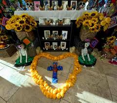 Gallo Center for The Arts has resumed their annual tradition of displaying  a Dia De Los Muertos altar in their lobby. This display is free and open to  the public through November