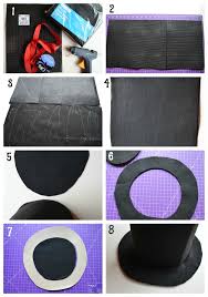 Using your glue gun, glue around the the top part of the wall, just barley on the inside place top on glue hold in place to secure for a few seconds. Diy Magician S Hat Tutorial No Sew Andrea S Notebook