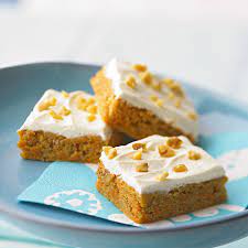 Peanut butter whips are an excellent choice for frozen desserts. Nutty Carrot Cake Bars Recipe Carrot Cake Bars Low Sugar Desserts Low Calorie Desserts