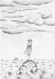 Stormy Weather Girl Ii By Melissa D Pencil Drawings Drawings Art