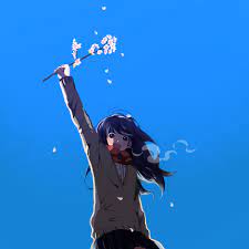 blue 卒業 イラスト 芸術的アニメ少女 かわいいアニメの写真