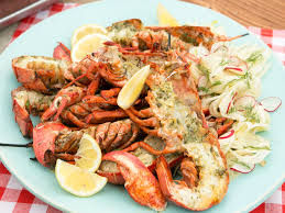 Grilled Lobster With Pernod Caper Butter Recipe Grilled Lobster Food Network Recipes Lobster Recipes
