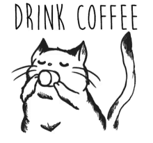 Share the best gifs now >>> Cat Drinking Coffee Gifs Tenor
