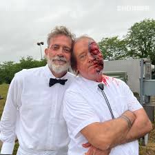 Take a peek at the smiles behind the slasher. Bloody Axe Wound is now  playing in select theaters, and coming to Shudder in March 2025.