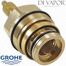 Rough thermostatic valve body volume and temperature control 1/2 npt inlets/outlets 7.2 gpm at 40 psi requires twin ell (8888.120) for use with diverter tub spout. Grohe 47598000 Thermostatic Cartridge With Piston And Wax Element Control Unit For Avensys And Grohmaster Valves Spare Part Number Grohe 47598000