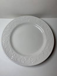 Totally Today Dinner Plate White Embossed 10 1/4” | eBay