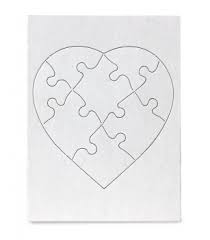 I know that there have been many trying to search for the heart shaped puzzle template, so i'm going to share with all of you, which hop. Blank Heart Shaped Puzzles With Envelopes 6 X 8 8 Puzzles Hygloss