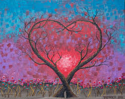 Love Trees By Creativestroke On Etsy 275 00 Tree Art Heart Artwork Heart Art