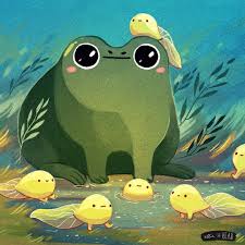 5 206 Likes 97 Comments Ellie Visual Artist Ellievsbear On Instagram Happy Frog Family Cuteart Ellievsb Frog Art Frog Illustration Cute Art