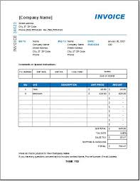 Interior Design Invoice Template For Excel Excel Invoice Templates