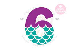 Free Free 68 Mermaid 6Th Birthday Svg SVG PNG EPS DXF File