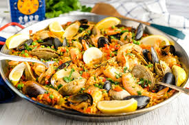 From creamy lobster linguine and spicy shrimp to delicate branzino and hearty cioppino, here are giada's best fish and seafood recipes that you can giada de laurentiis is known for dishes that celebrate her italian roots, especially the bounty of the sea. Seafood Paella With Shrimp Clams And Mussels Homemaker S Habitat