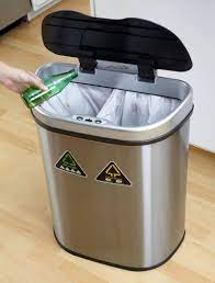 25 Splurgeworthy Products To Treat Your Kitchen To Recycle Trash Trash And Recycling Bin Trash Can