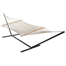 Get outdoors for some landscaping or spruce up your garden! Castaway Living 13 Ft Double Cotton Rope Hammock With Stand Kd Hammock Stand Combo