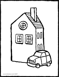 Coloriage voiture coloriages gratuits a imprimer dessin 22848. Une Maison Avec Une Voiture Kiddicolour