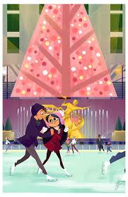 Doodle penguin couple ice skate, digital painting illustration. Ice Skating In New York By Nickswift On Deviantart