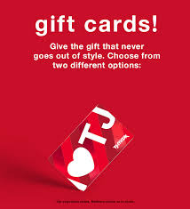 All gift cards must disclose fees upon either the card itself or associated packaging. Gift Cards T J Maxx