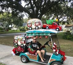 Christmas Golf Cart Decorations Golf Cart Decorations Christmas Golf Christmas Parade Floats