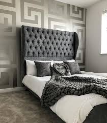 Versace Greek Key Silver Wallpaper 935235 Home Decor Hull Limited Grey Wallpaper Bedroom Wallpaper Decor Bedroom Wallpaper Bedroom Feature Wall