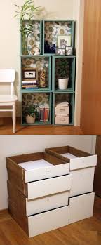Diy Modular Bookcase Of Salvaged Drawers Bookshelves Diy Diy Home Decor Diy Decor